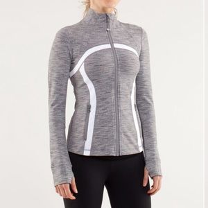 Lululemon Define Jacket - Grey and White Stripe